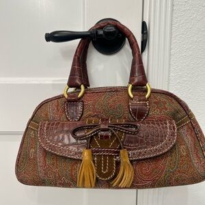 Etro Paisley Handbag with Tassel Pocket